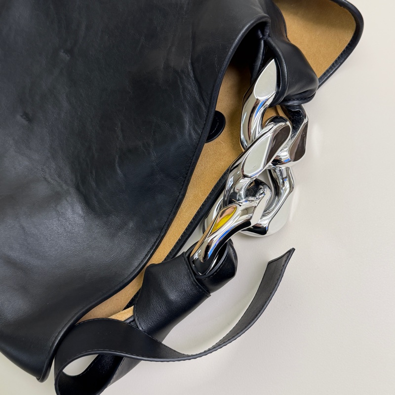 Jw Anderson Chain 銀鏈帶扭結真皮革手提包-4