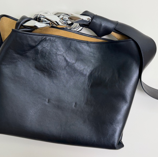 Jw Anderson Chain 銀鏈帶扭結真皮革手提包-7