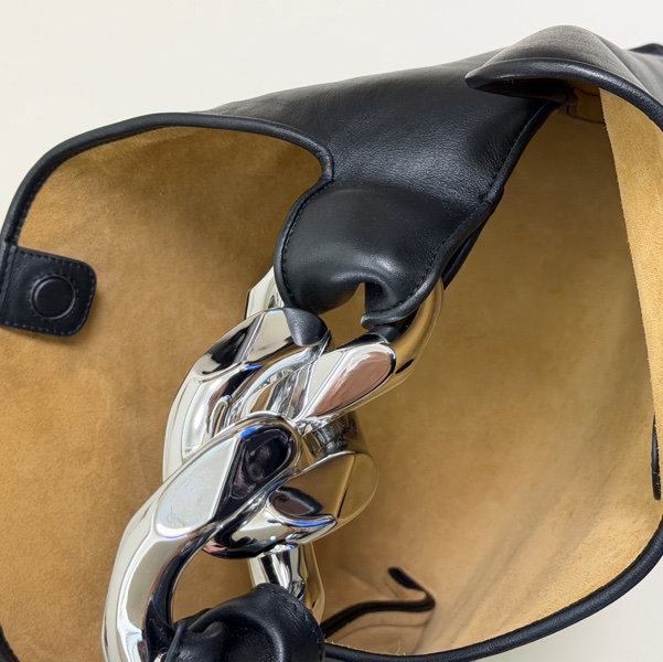 Jw Anderson Chain 銀鏈帶扭結真皮革手提包-12