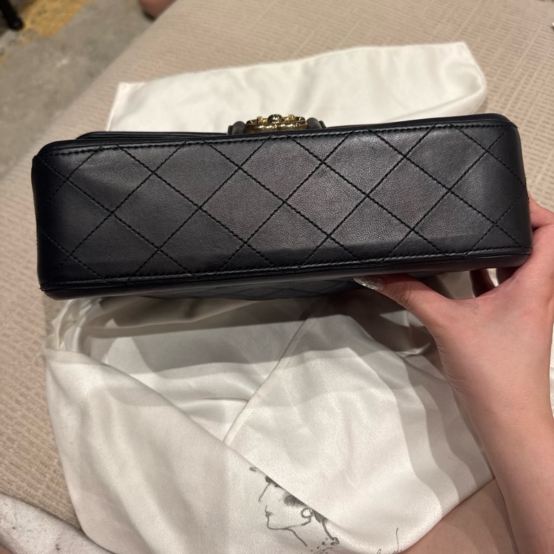 Chanel 肩背/斜背包 黛妃包 CF class flat 25公分 羊皮-4