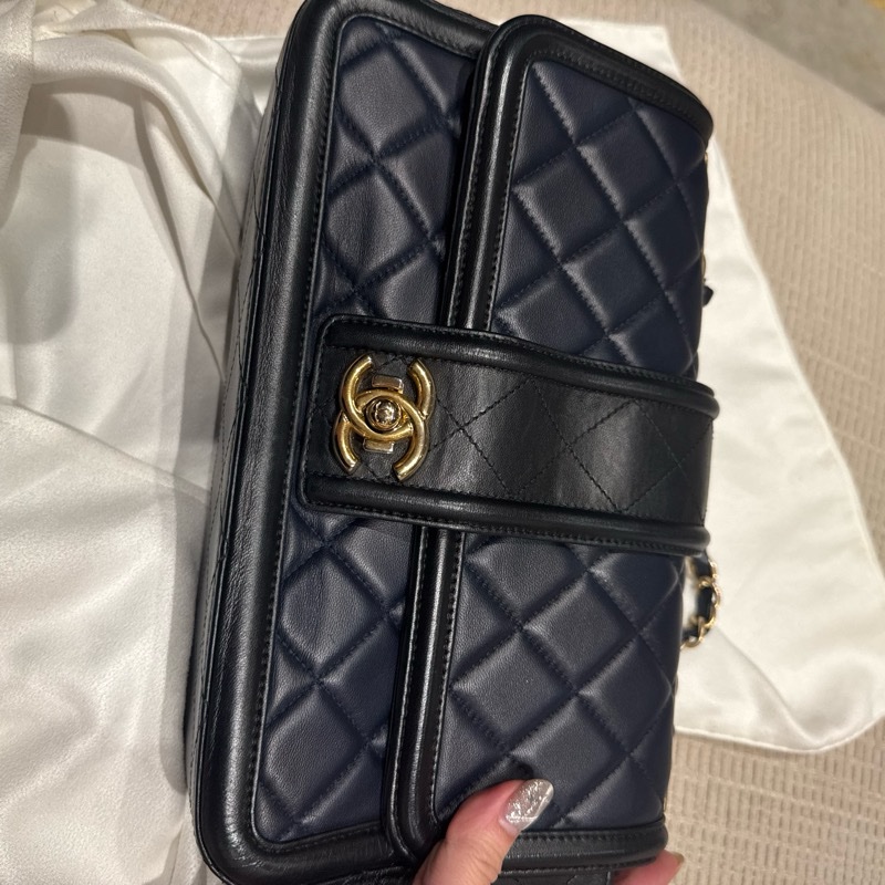 Chanel 肩背/斜背包 黛妃包 CF class flat 25公分 羊皮-5