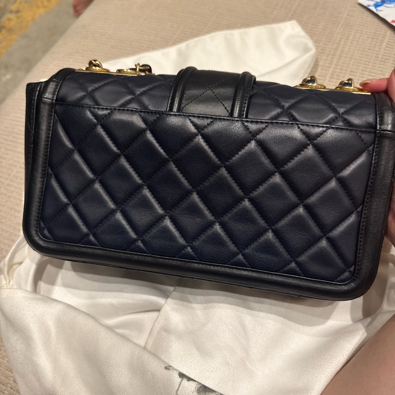 Chanel 肩背/斜背包 黛妃包 CF class flat 25公分 羊皮-9