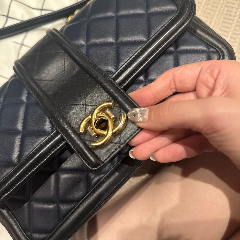 Chanel 肩背/斜背包 黛妃包 CF class flat 25公分 羊皮-16