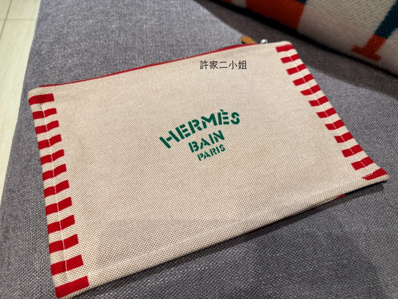 Hermes 98新 狀態如圖（閒置）帆布收納袋-4