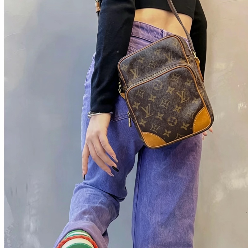 Louis Vuitton路易威登經典老花雙層相機包🚘Amazone-1