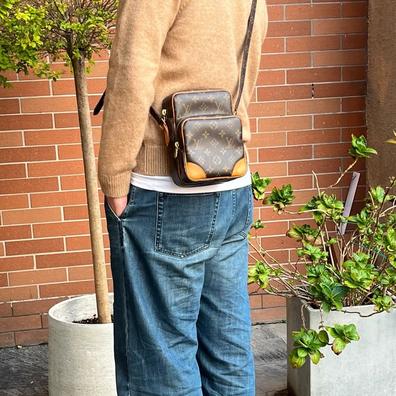 Louis Vuitton路易威登經典老花雙層相機包🚘Amazone-3