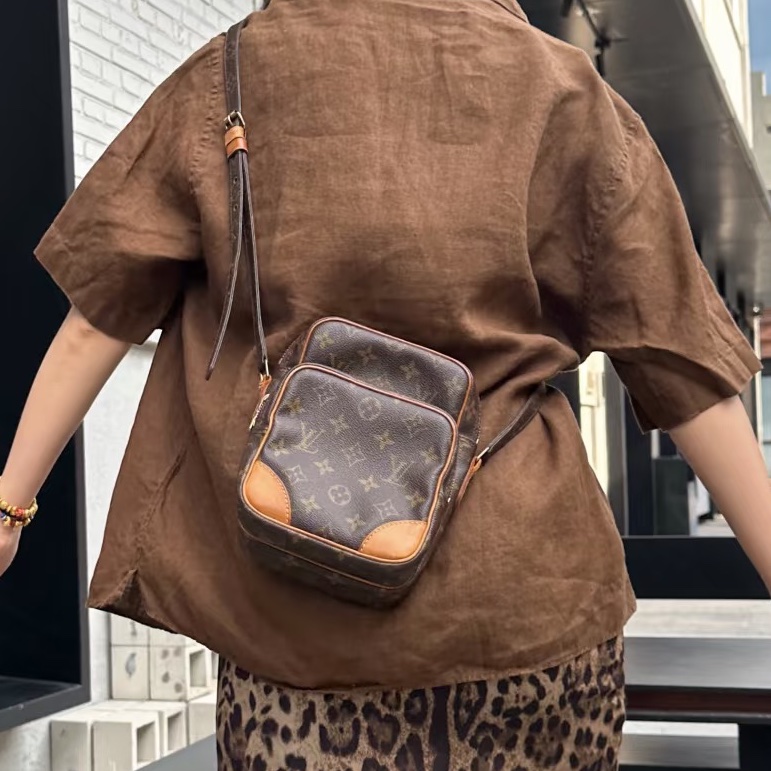 Louis Vuitton路易威登經典老花雙層相機包🚘Amazone-6