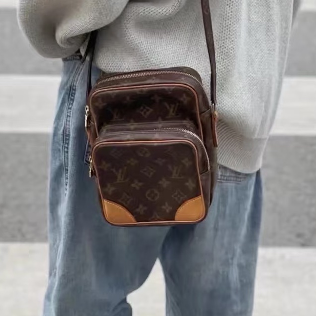 Louis Vuitton路易威登經典老花雙層相機包🚘Amazone-7