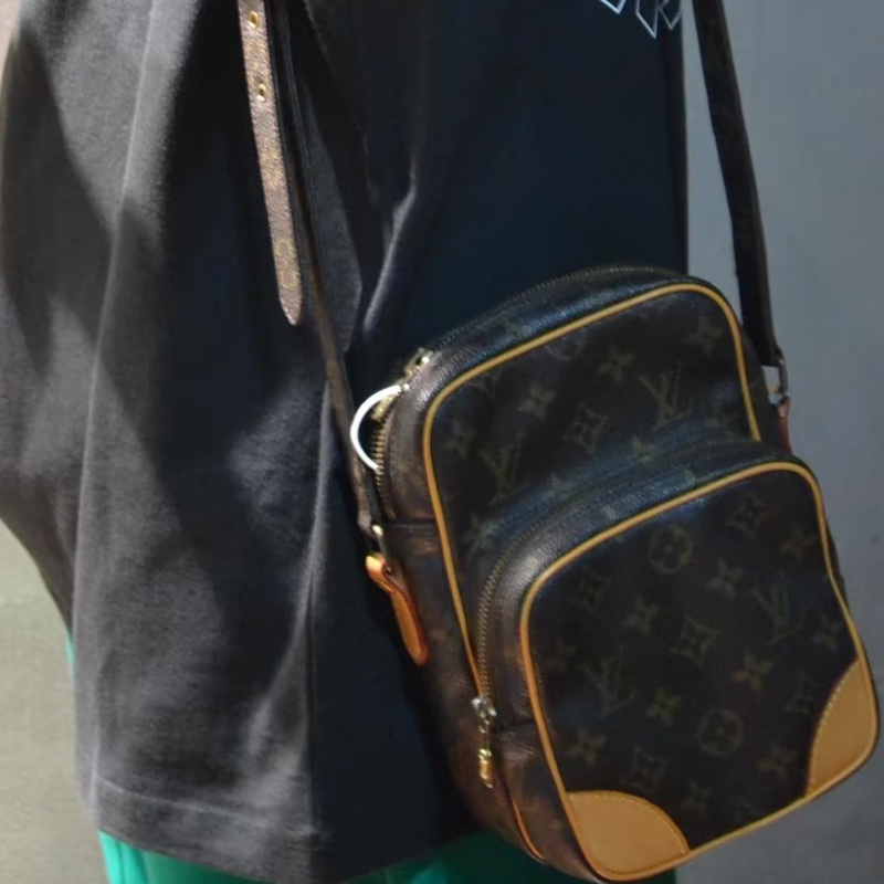 Louis Vuitton路易威登經典老花雙層相機包🚘Amazone-17