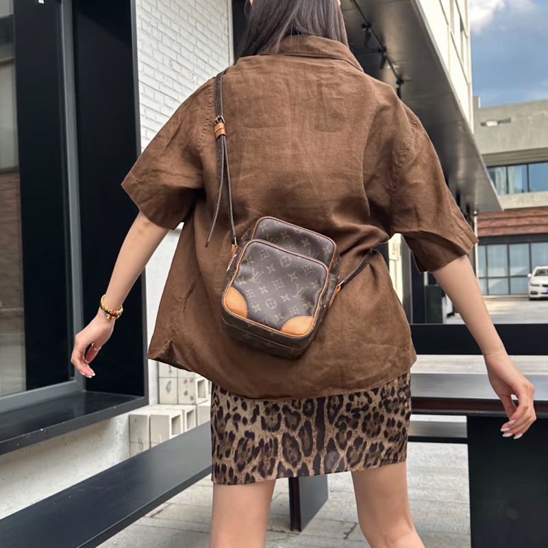 Louis Vuitton路易威登經典老花雙層相機包🚘Amazone-19