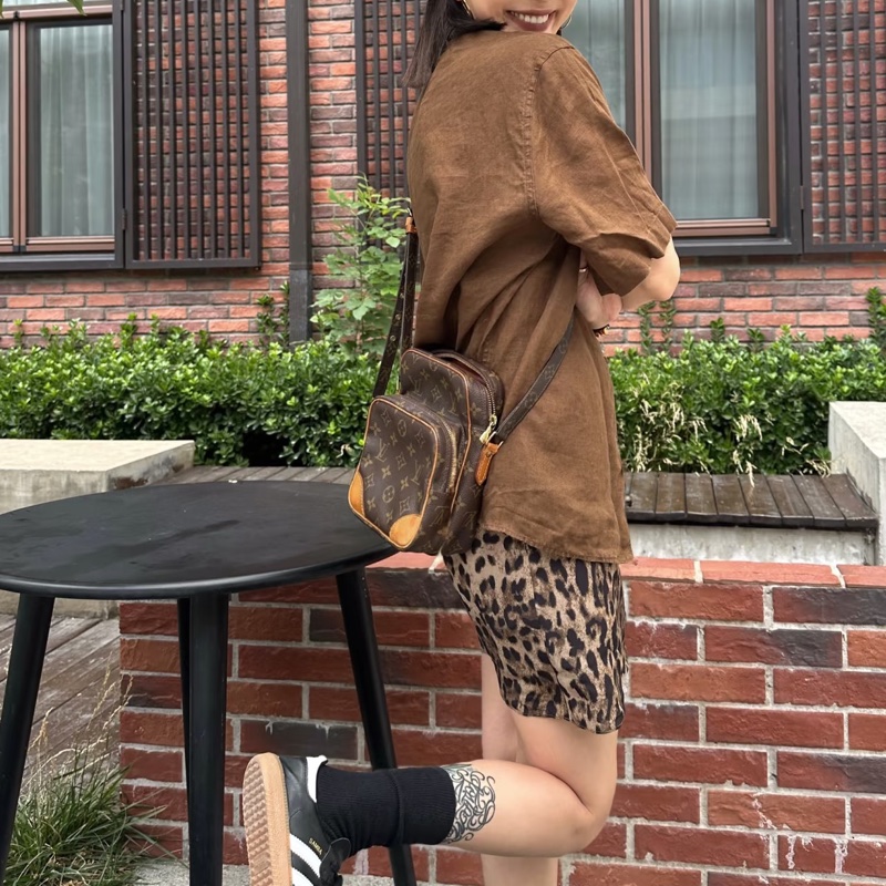 Louis Vuitton路易威登經典老花雙層相機包🚘Amazone-20