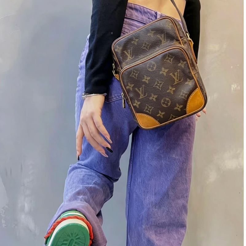 Louis Vuitton路易威登經典老花雙層相機包🚘Amazone-26