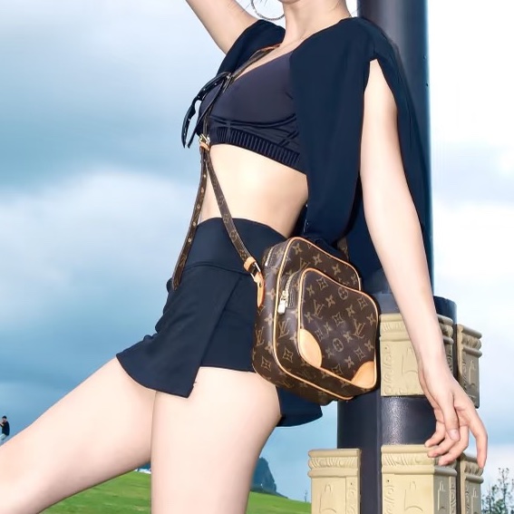 Louis Vuitton路易威登經典老花雙層相機包🚘Amazone-29