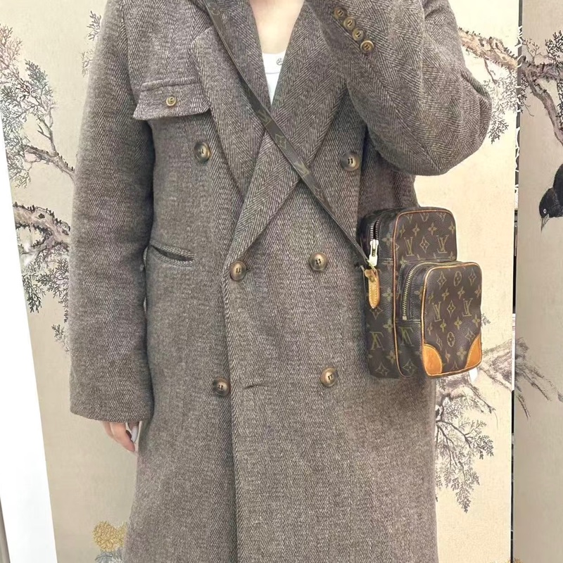 Louis Vuitton路易威登經典老花雙層相機包🚘Amazone-31