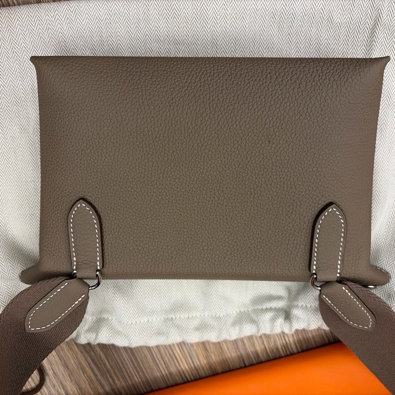 Hermes Videpoches 大象灰斜背包-6