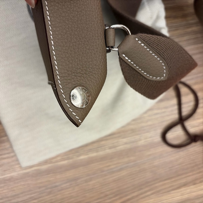 Hermes Videpoches 大象灰斜背包-11