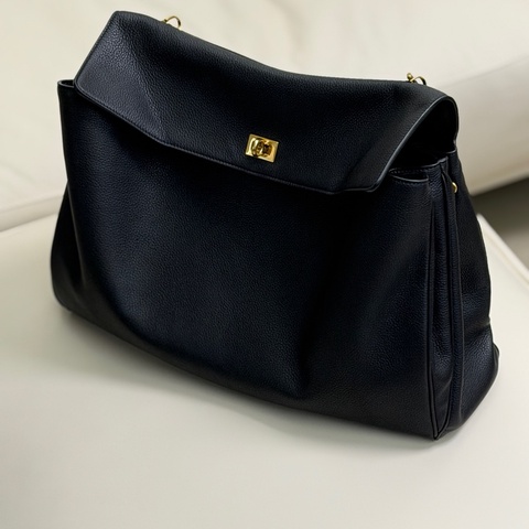 Balenciaga 黑金大號Rodeo 手提肩背包