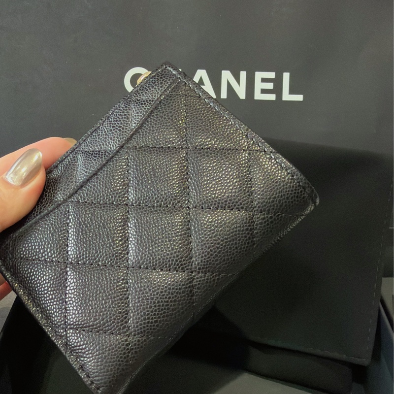 Chanel 全新✨荔枝皮革錢包L型超好用短夾：）爆款小香錢包-2