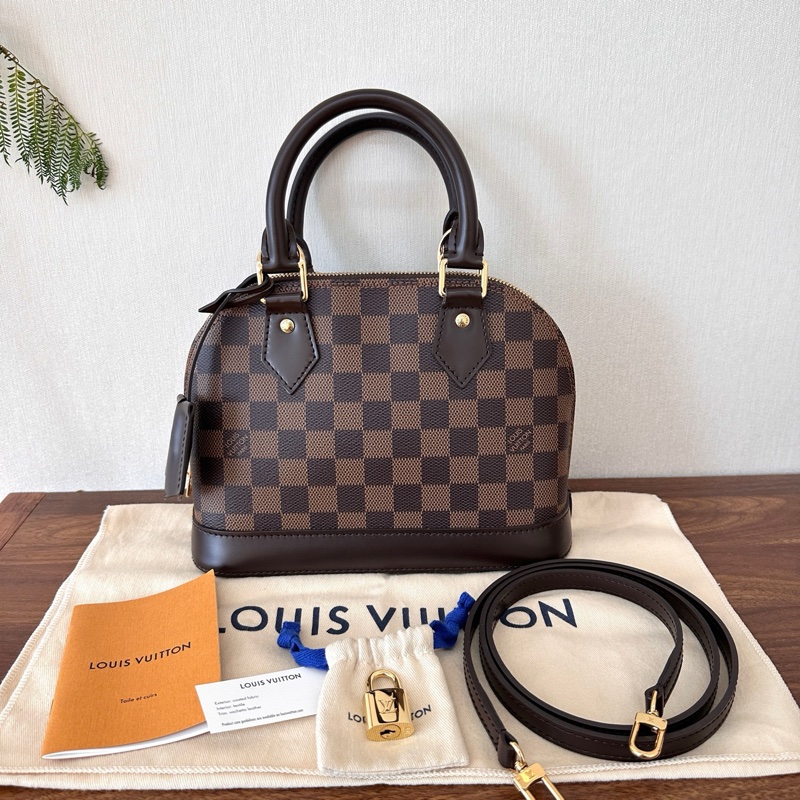 99.9新LV 路易威登 Alma BB 棋盤格貝殼包 芯片編碼共存 尺寸 23.5*11.5*17.5cm。-0