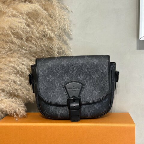 LOUIS VUITTON Montsouris郵差包 - PM灰老花