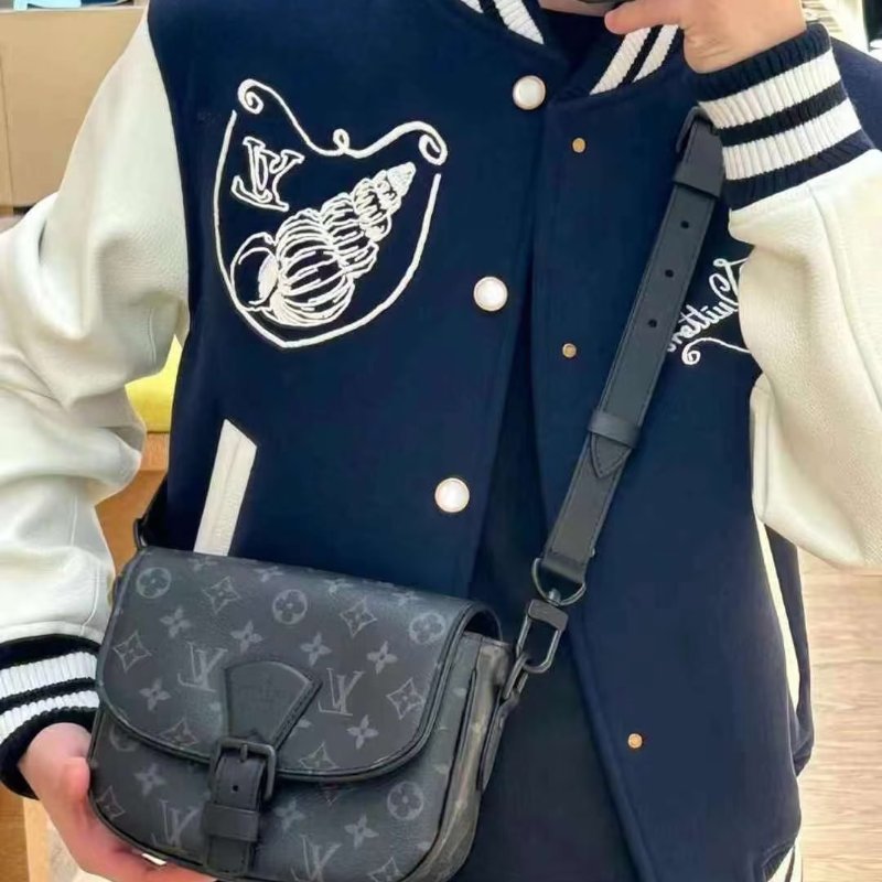 LOUIS VUITTON Montsouris郵差包 - PM灰老花-1