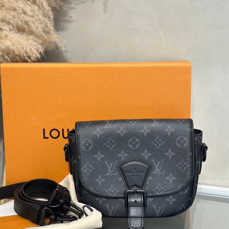 LOUIS VUITTON Montsouris郵差包 - PM灰老花-13
