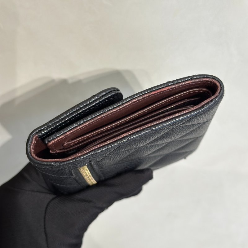 CHANEL 經典口蓋三折短夾 - 黑金25開-7