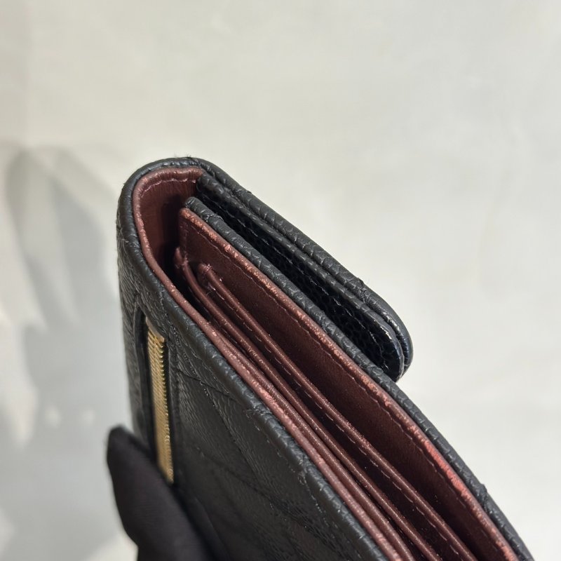 CHANEL 經典口蓋三折短夾 - 黑金25開-9