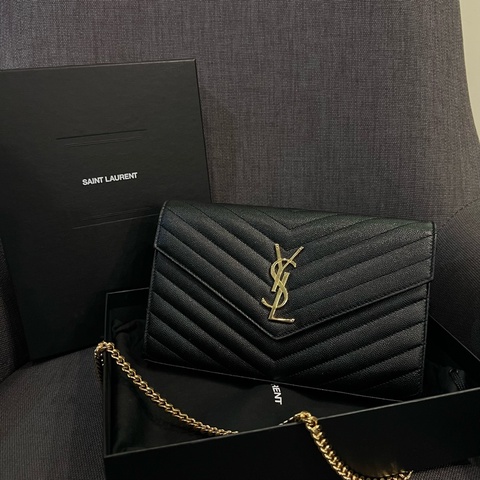📢二手近新 經典搶手的銷量冠軍❤️YSL Saint Laurent Woc 黑金魚子醬大款 正品