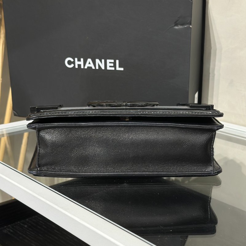 CHANEL 漆皮積木包 - 黑白19開-4