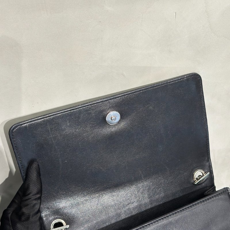 CHANEL 漆皮積木包 - 黑白19開-5