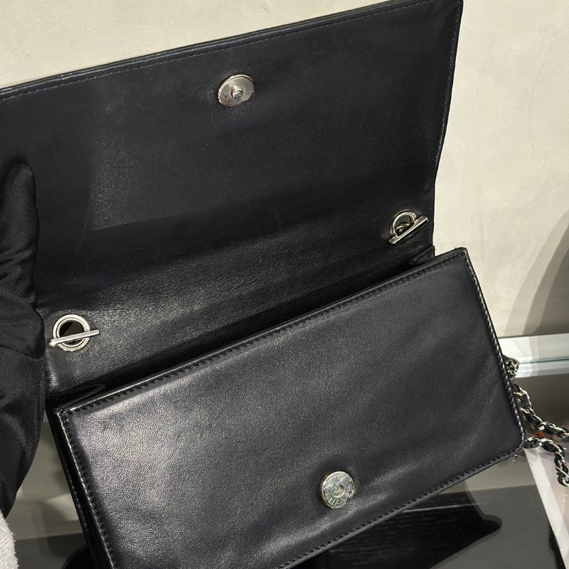 CHANEL 漆皮積木包 - 黑白19開-6