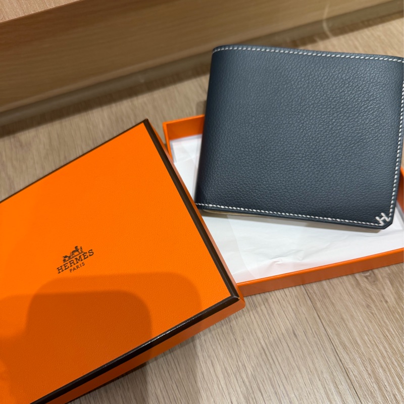 全新未使用 男款  HERMÈS 愛馬仕  B刻 H Sellier短夾-0
