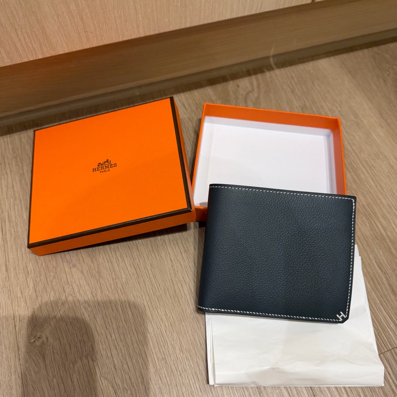全新未使用 男款  HERMÈS 愛馬仕  B刻 H Sellier短夾-2