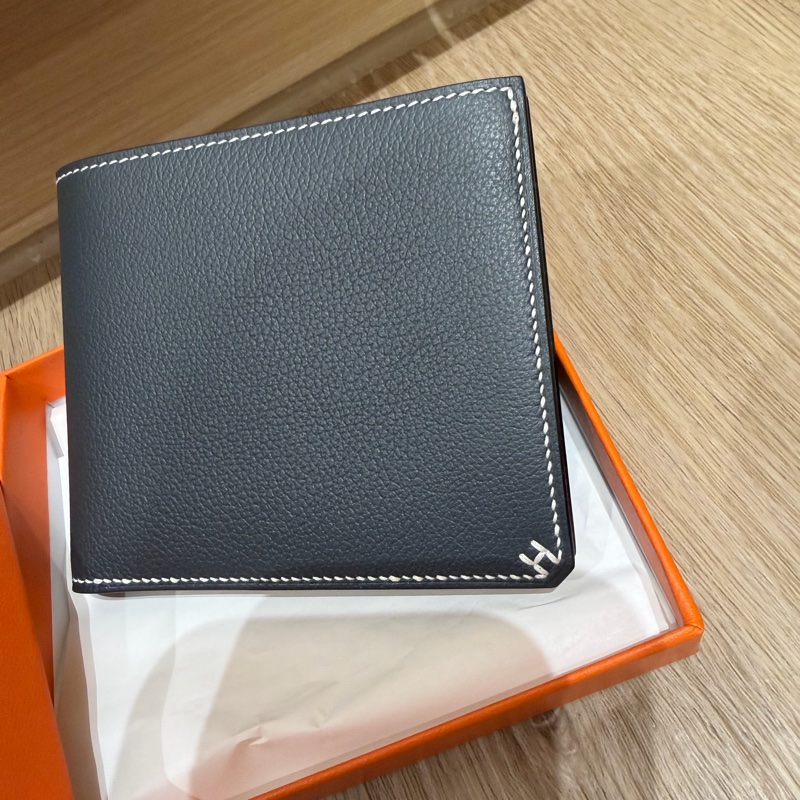 全新未使用 男款  HERMÈS 愛馬仕  B刻 H Sellier短夾-3