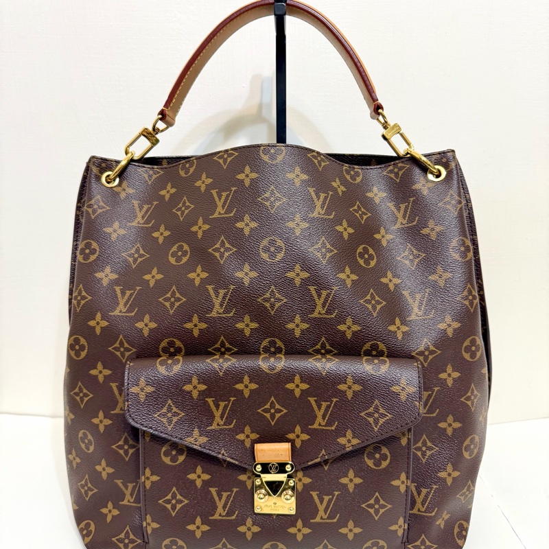 LV 二手真品 絕版 原花 Metis 手提 肩背包 泫雅包hobo包 M40781-1