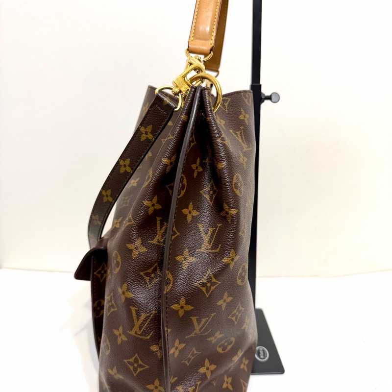 LV 二手真品 絕版 原花 Metis 手提 肩背包 泫雅包hobo包 M40781-3