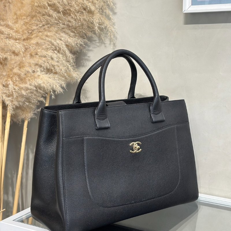CHANEL 復古手提公事包 - 黑金23開-2