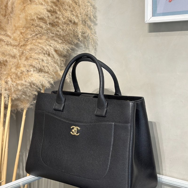 CHANEL 復古手提公事包 - 黑金23開-3