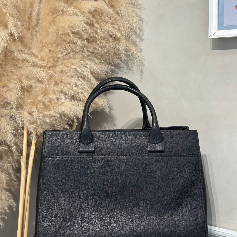 CHANEL 復古手提公事包 - 黑金23開-4