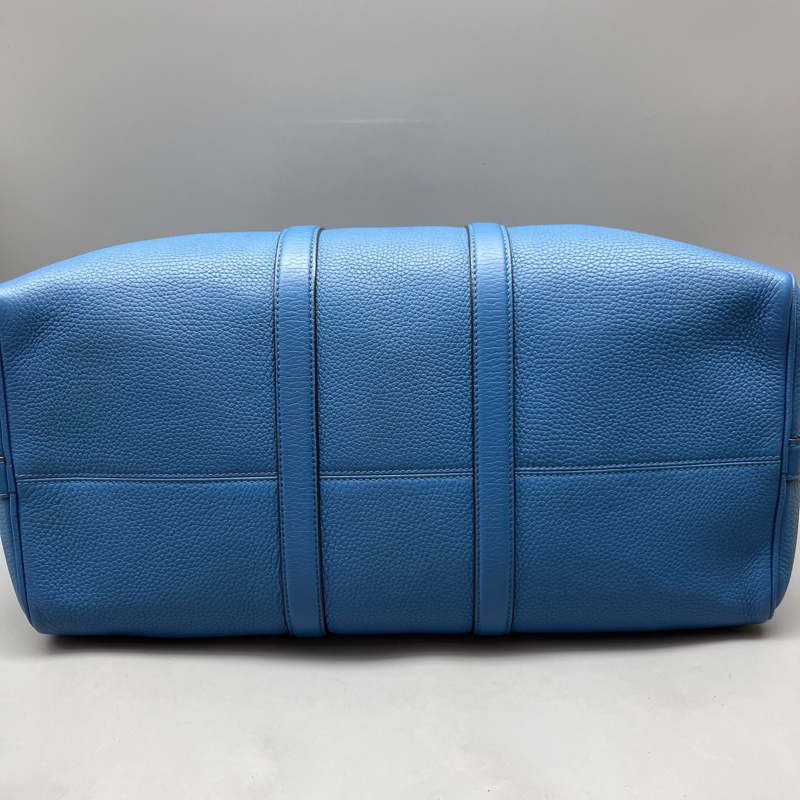 LV 98新 藍色荔枝紋Keepall45旅行袋-2