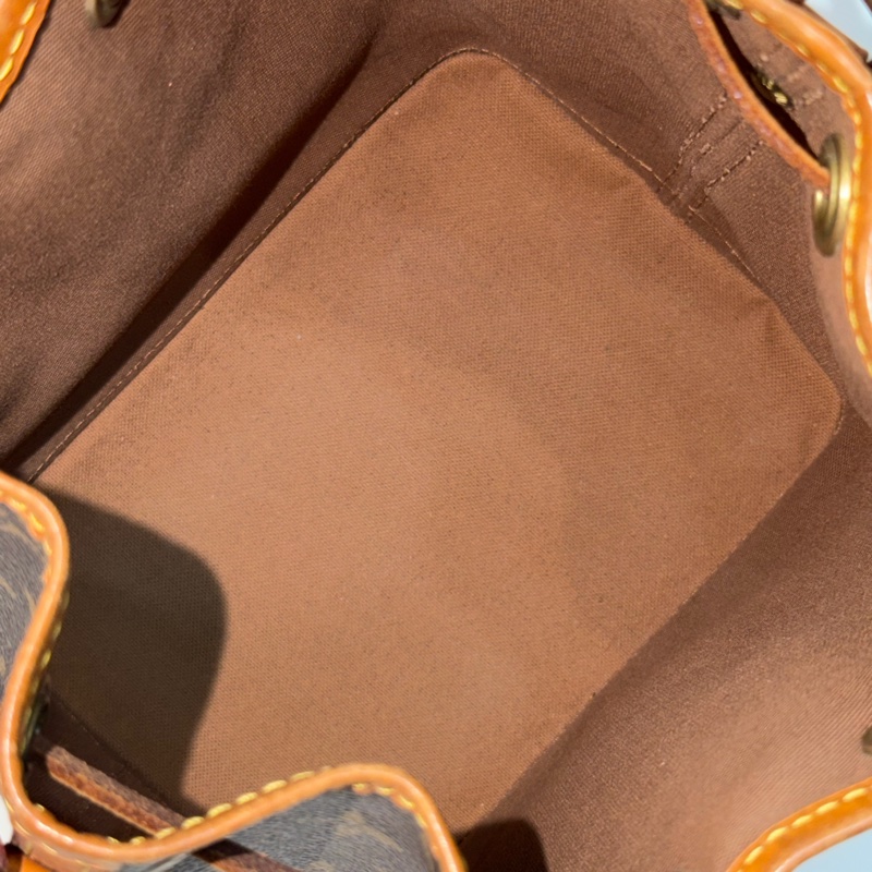 LV 二手真品 絕版 經典款 monogram 原花 手提 小水桶包-12