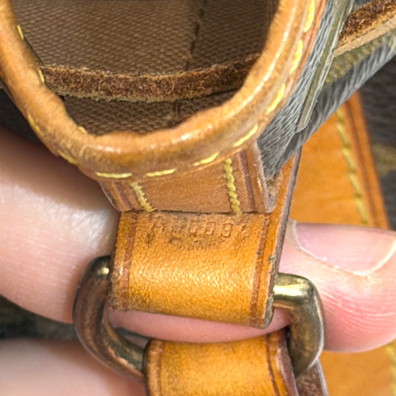 LV 二手真品 絕版 經典款 monogram 原花 手提 小水桶包-13