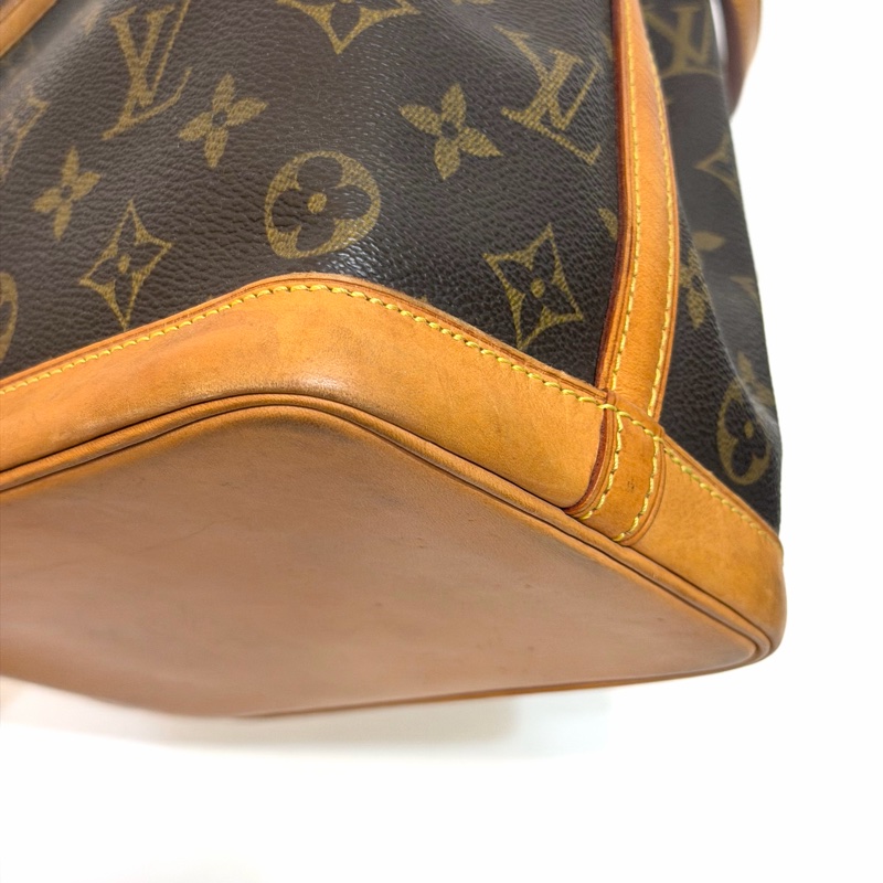 LV 二手真品 絕版 經典款 monogram 原花 手提 小水桶包-14