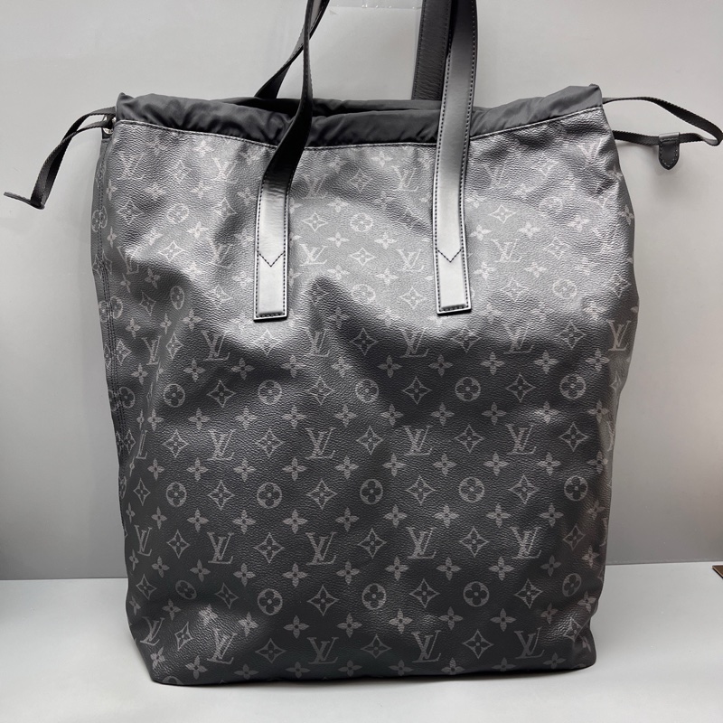 LV 98新 黑花Cabas抽繩托特包-0