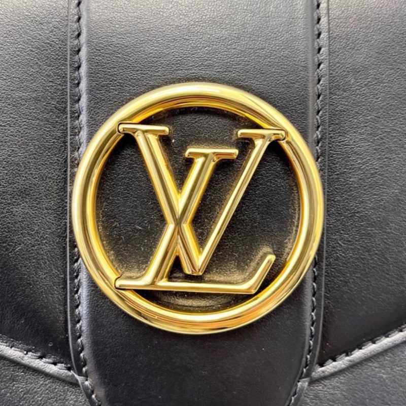 Louis Vuitton路易威登PONT9郵差包黑色20年B0096-13