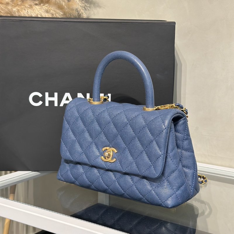 CHANEL Coco handle - 小號藍金24開-3