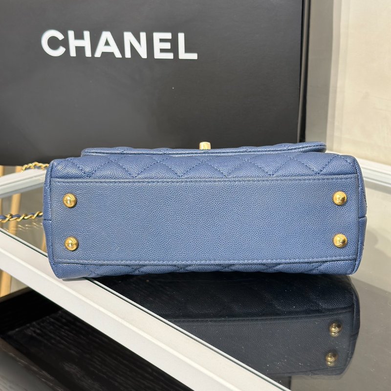 CHANEL Coco handle - 小號藍金24開-5