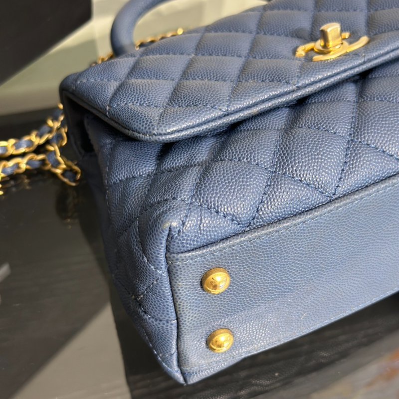 CHANEL Coco handle - 小號藍金24開-7