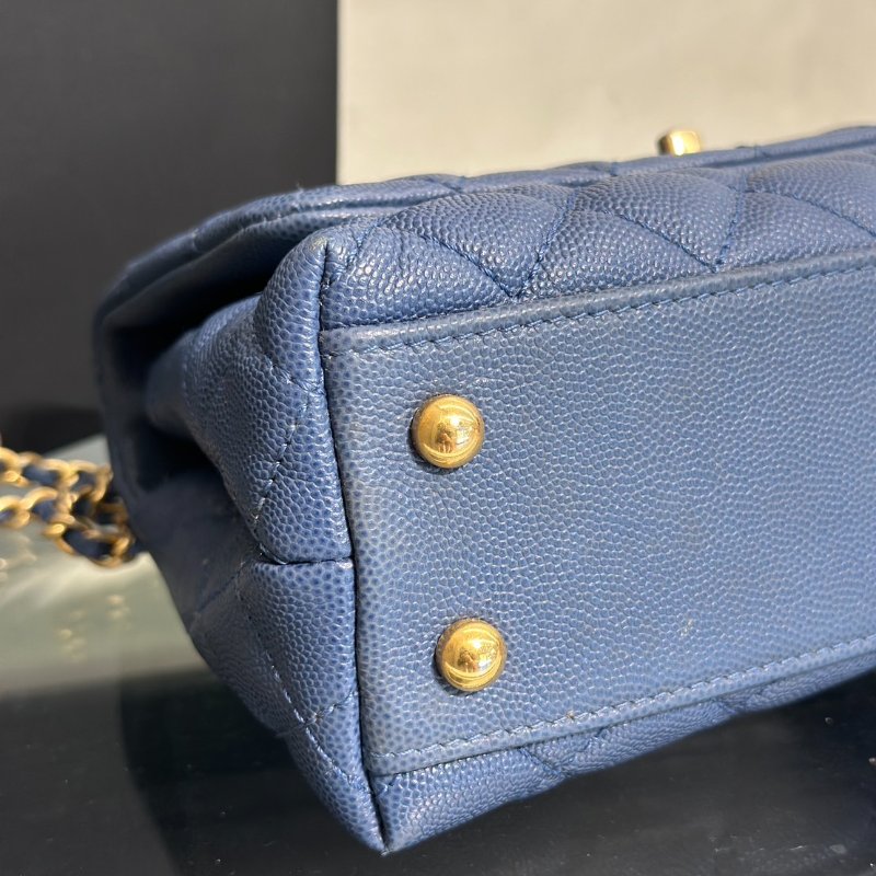CHANEL Coco handle - 小號藍金24開-9